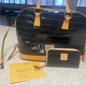 Dooney & Bourke Croco zip Satchel